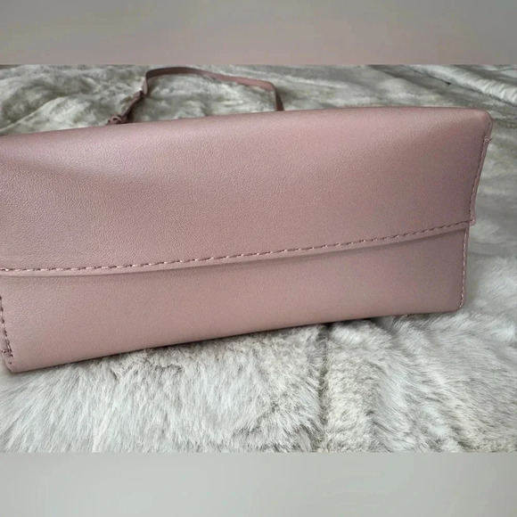 Anthropologie Samara medium shoulder dusty pink crossbody purse - Picture 8 of 13